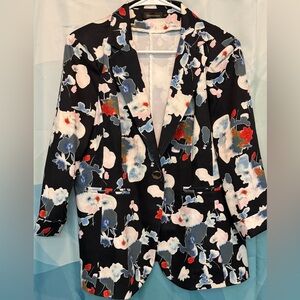 Women’s satin watercolor blazer